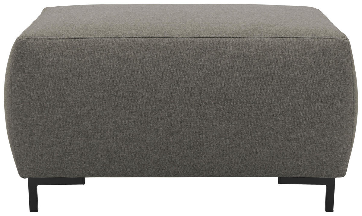 HOCKER in Textil Grau  - Schwarz/Grau, Design, Textil/Metall (88/44/68cm) - LOOKS by W.Joop