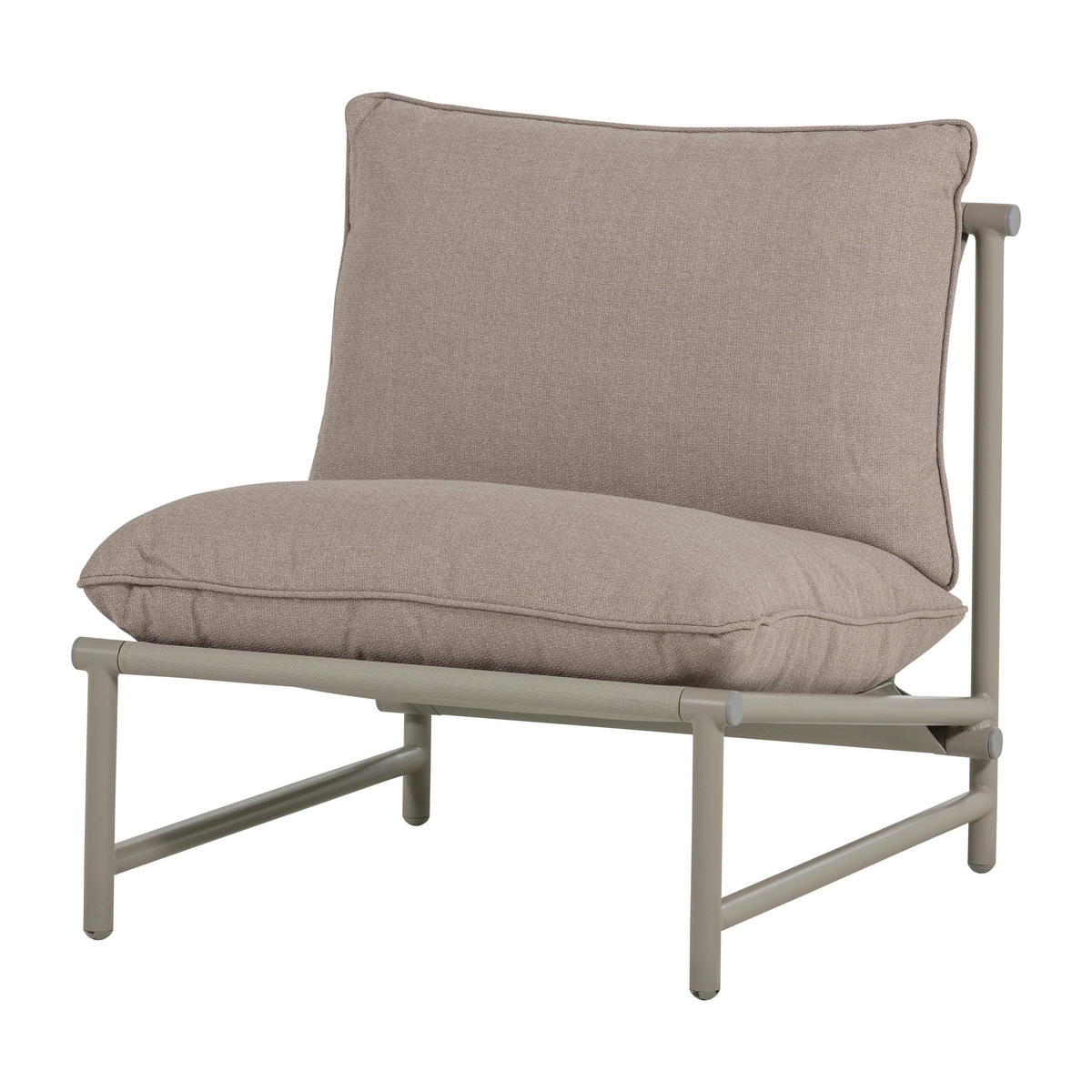 GARTENSESSEL Metall, Textil Sandfarben  - Sandfarben, MODERN, Textil/Metall (82/75/75cm) - Livetastic