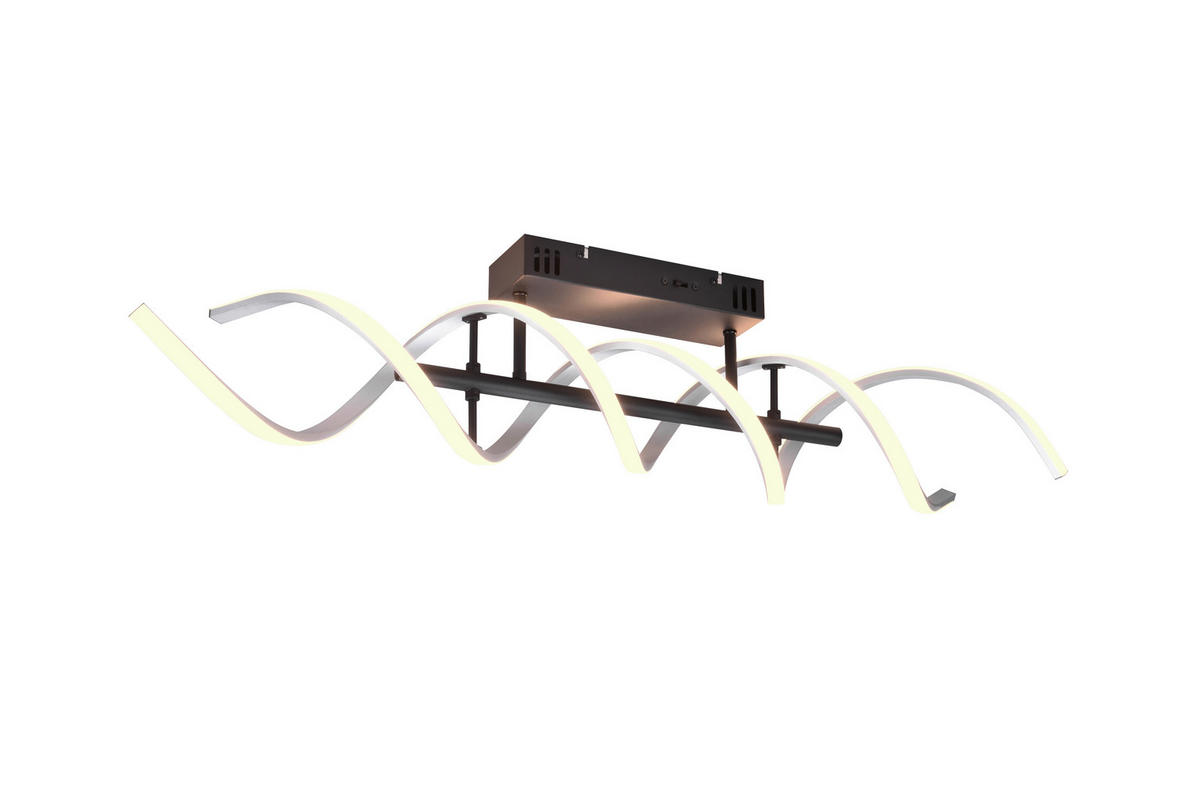 LED-DECKENLEUCHTE    90/14,5/20,5 cm  - Schwarz/Alufarben, Design, Metall (90/14,5/20,5cm)