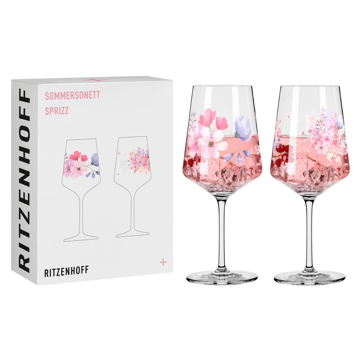 SPRITZERGLAS 550 ml 2-teilig  - Lila/Rosa, LIFESTYLE, Glas (9,5/22,5/9,5cm) - Ritzenhoff