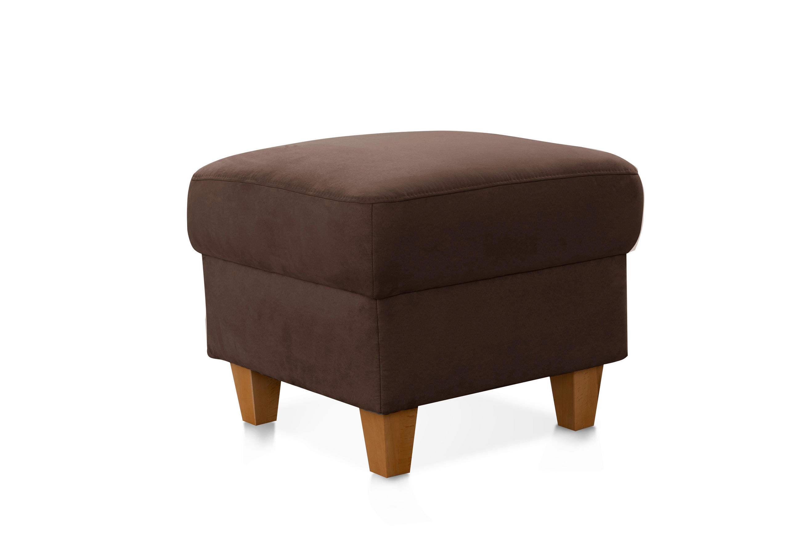 HOCKER in Textil Dunkelbraun  - Eichefarben/Dunkelbraun, Konventionell, Holz/Textil (58/48/58cm) - Sit & More