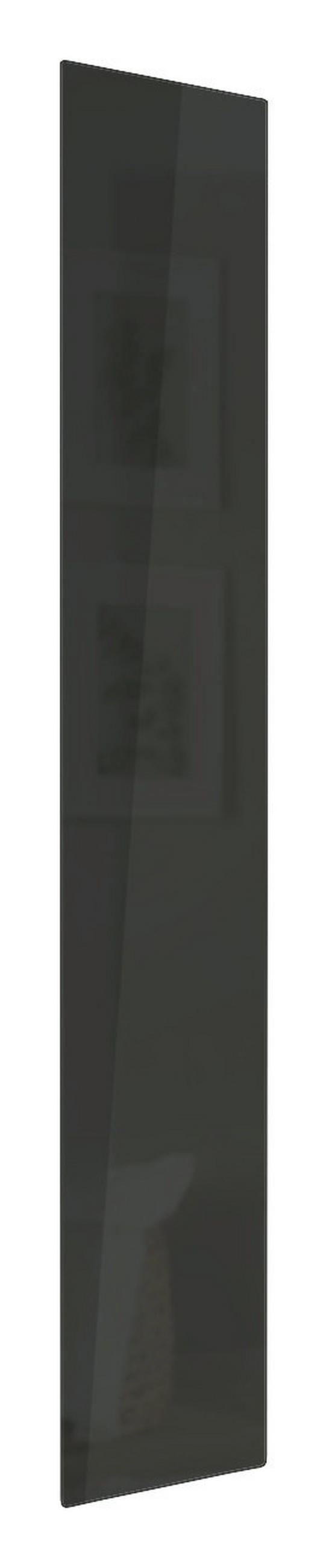 DVERE, antracitová s vysokým leskom, 45,4/203/1,8 cm - antracitová s vysokým leskom, Konventionell, kompozitné drevo (45,4/203/1,8cm) - Hom`in