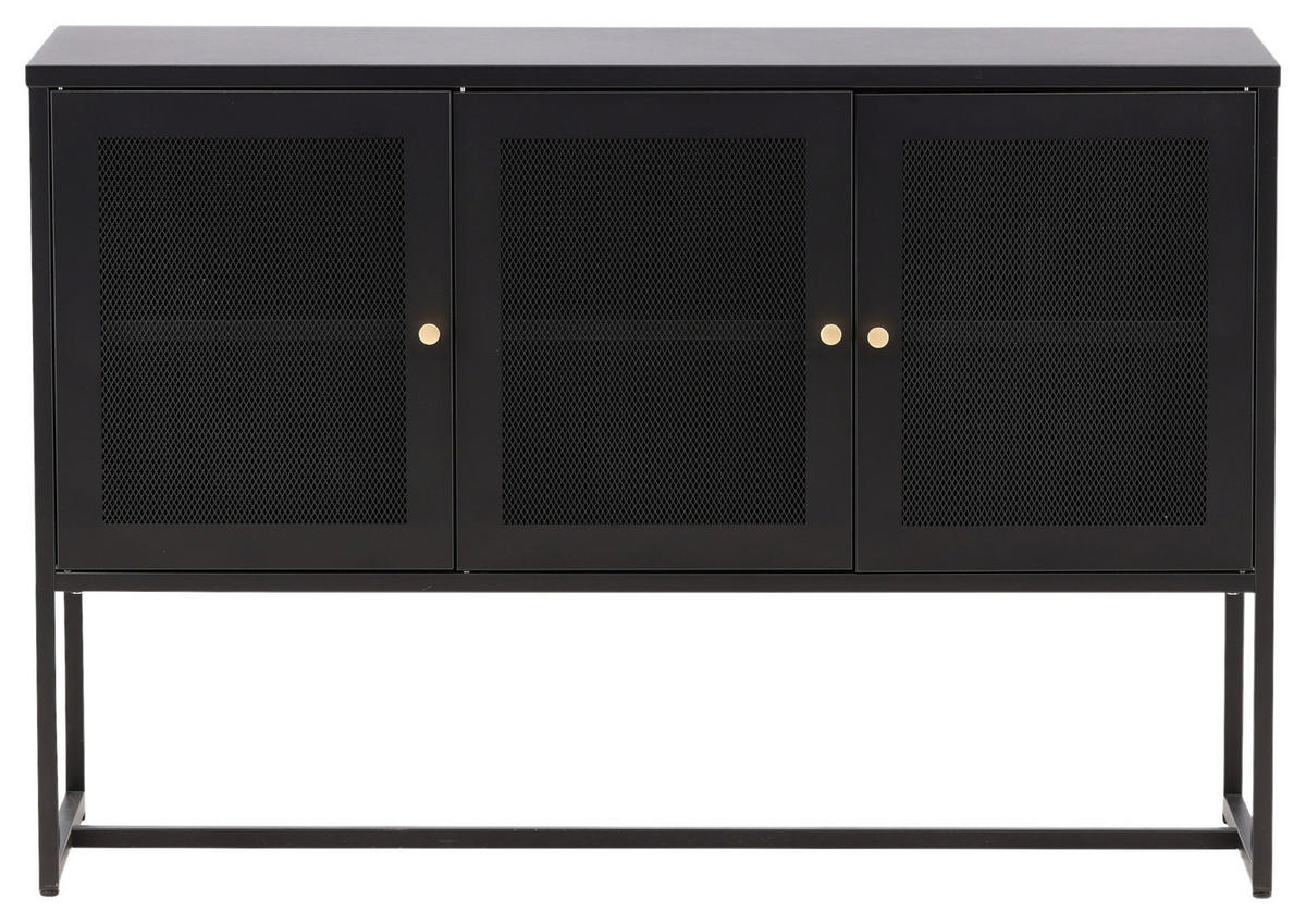 SIDEBOARD  in 120/80/40 cm  - Schwarz, Design, Metall (120/80/40cm) - Livetastic