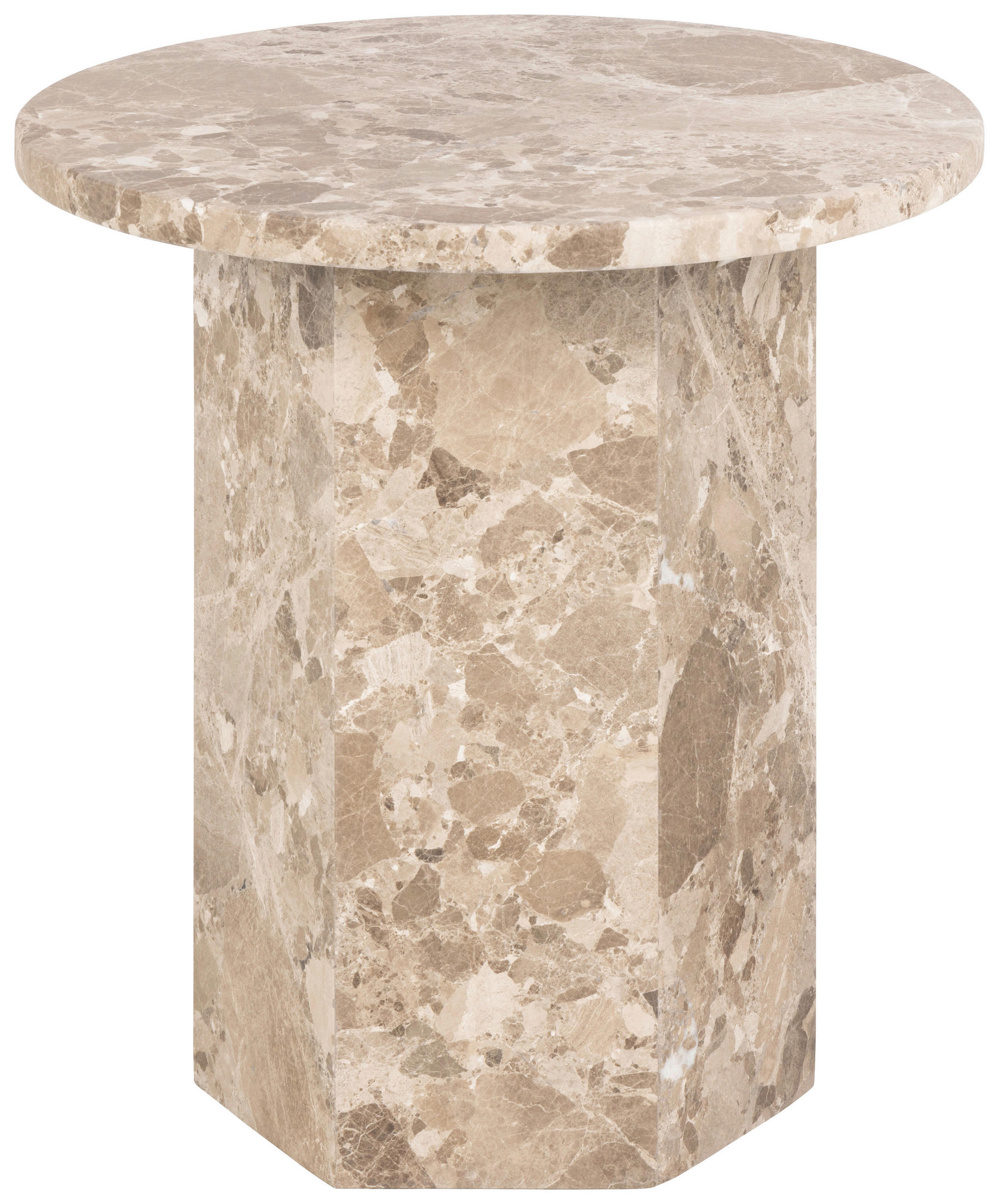 BEISTELLTISCH in Stein 50/50/50 cm  - Beige/Braun, Design, Stein (50/50/50cm) - MID.YOU