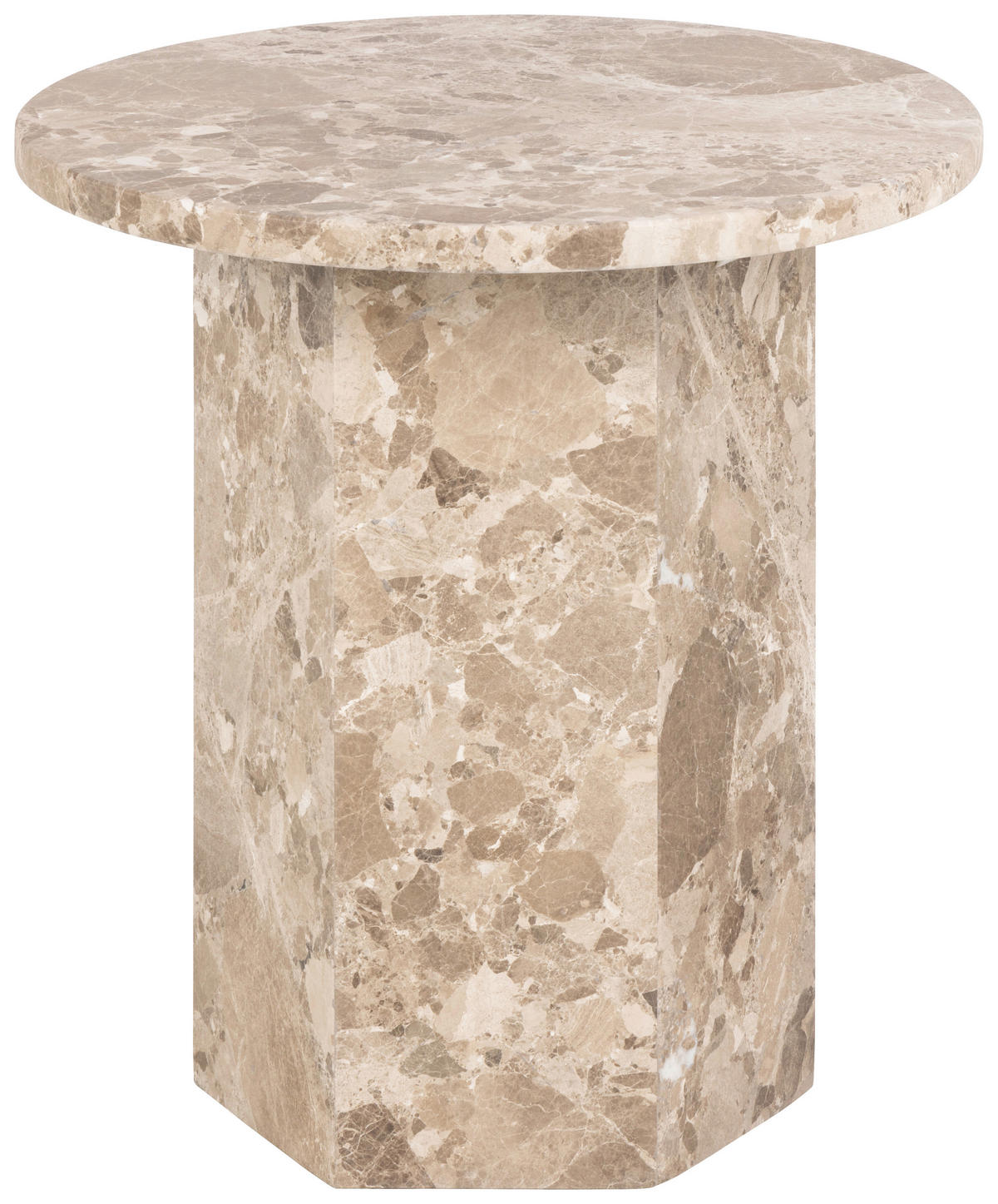 BEISTELLTISCH in Stein 50/50/50 cm  - Beige/Braun, Design, Stein (50/50/50cm) - MID.YOU