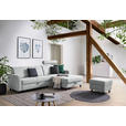 ECKSOFA  in Webstoff Hellgrau  257/165 cm  - Hellgrau/Schwarz, Design, Kunststoff/Textil (257/165cm) - Xora