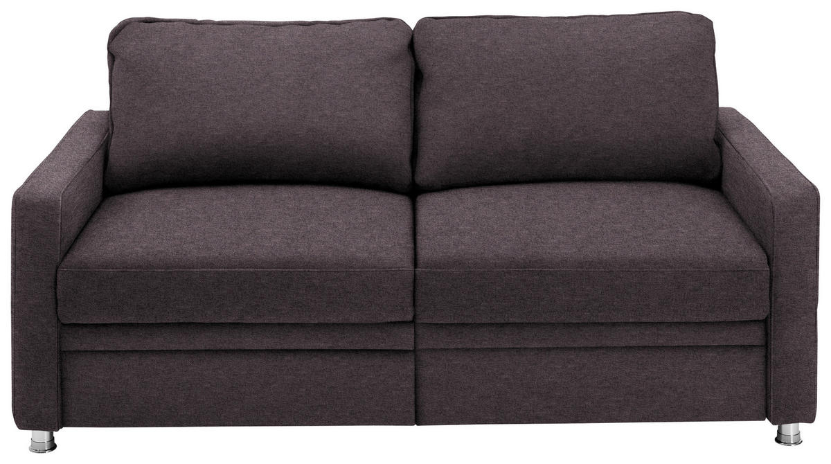 SCHLAFSOFA  in Braun  - Braun, KONVENTIONELL, Textil/Metall (206/90/100cm) - Beldomo Style