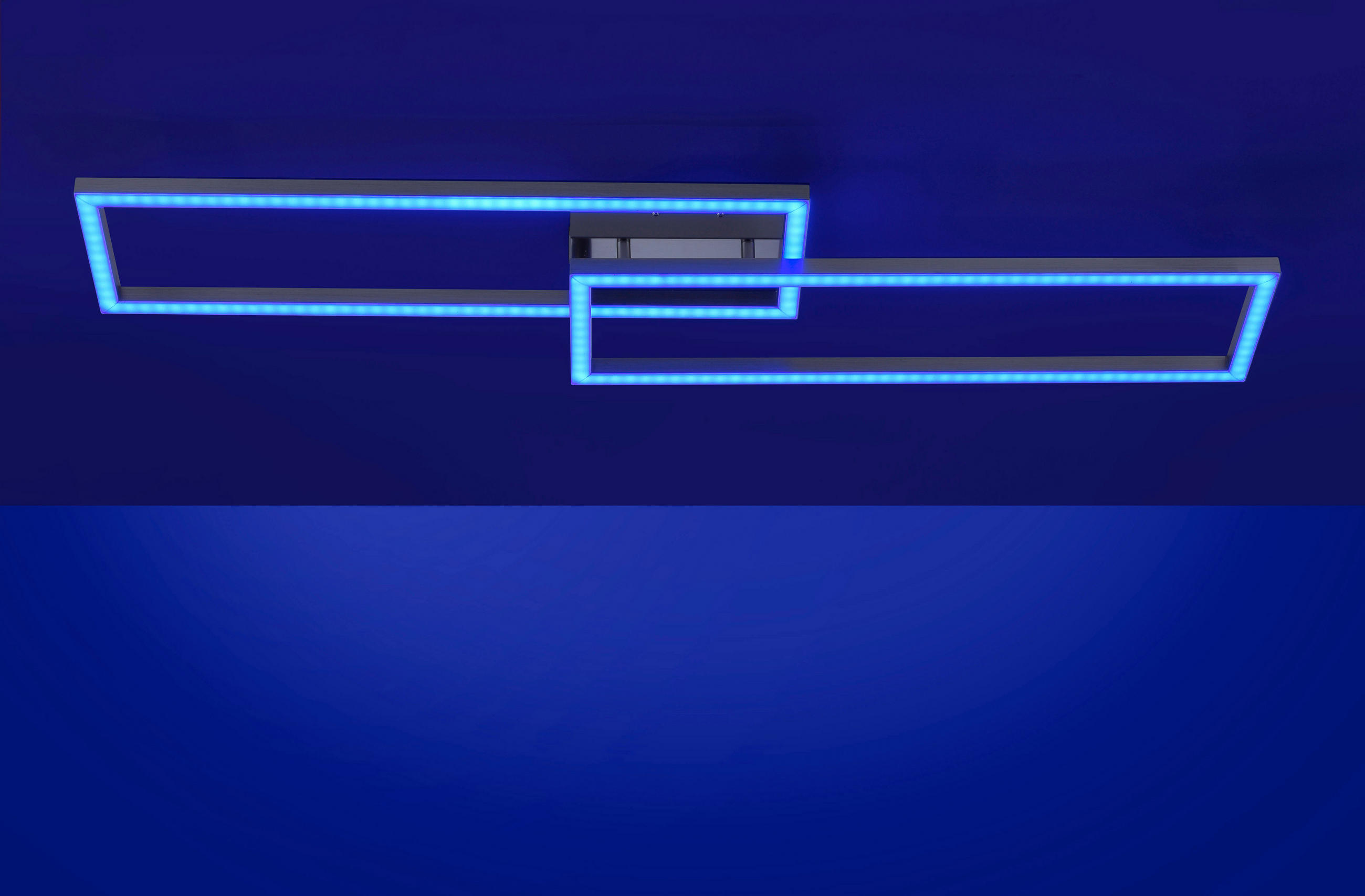 LED-DECKENLEUCHTE 110/26,5/8,5 cm    - Silberfarben, Design, Kunststoff/Metall (110/26,5/8,5cm)