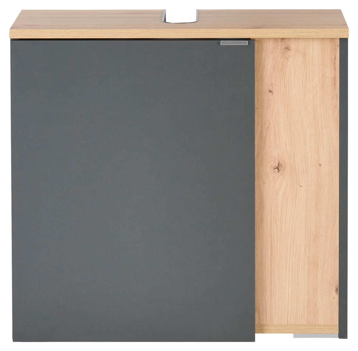 WASCHBECKENUNTERSCHRANK 60/56/32 cm  - Anthrazit/Silberfarben, Basics, Holzwerkstoff/Metall (60/56/32cm) - home24