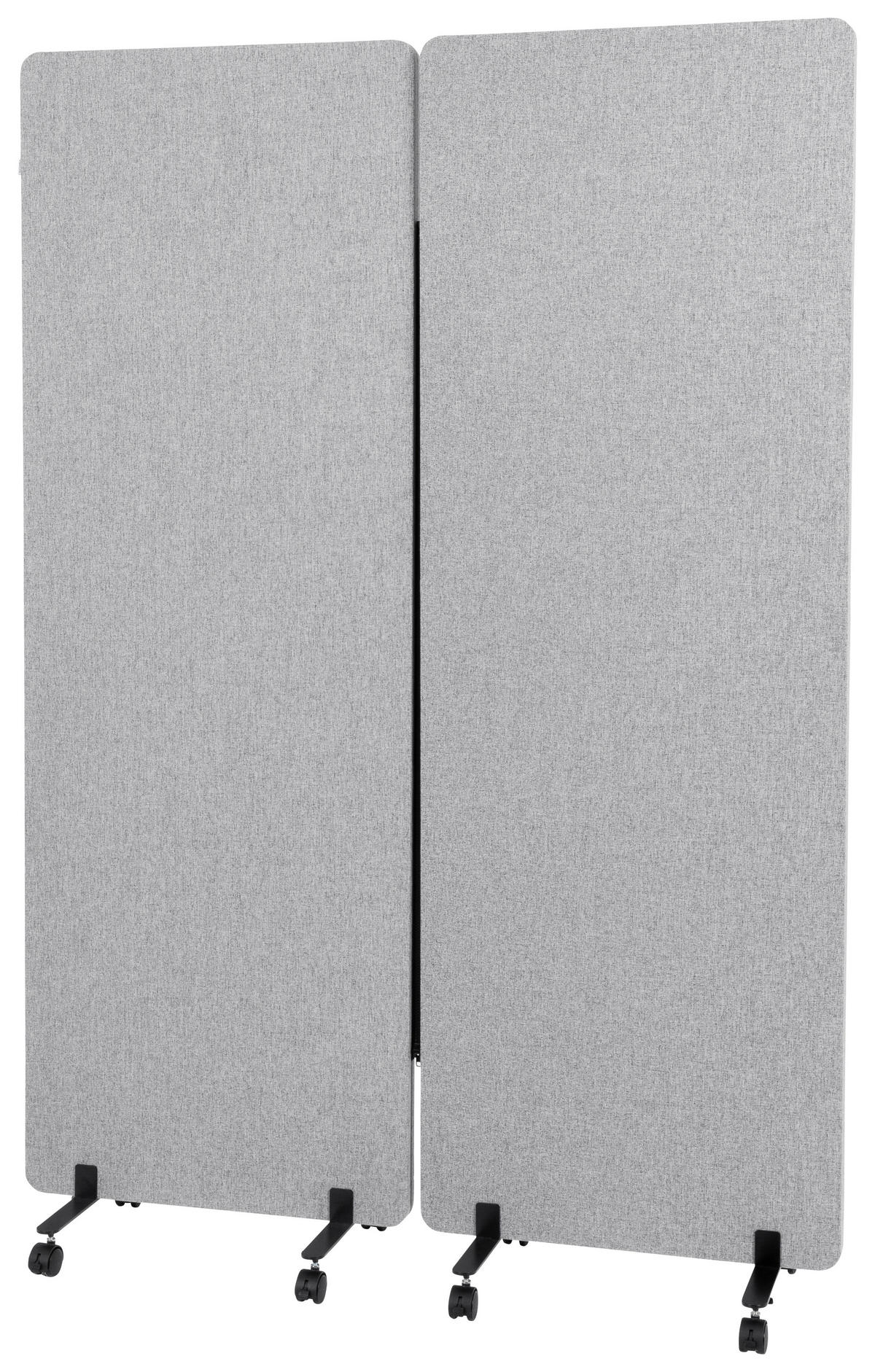 MELLANVÄGG  i metall, plast, textil  ljusgrå  - ljusgrå, Basics, metall/textil (60/177/35cm) - MID.YOU