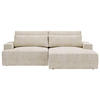 ECKSOFA in Struktur Beige  - Beige/Schwarz, Design, Kunststoff/Textil (272/156cm) - Livetastic