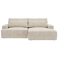 ECKSOFA in Struktur Beige  - Beige/Schwarz, Design, Kunststoff/Textil (272/156cm) - Livetastic