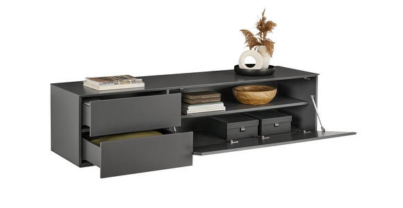 LOWBOARD  181/44/50 cm 2 Schublade(n) Beimöbel erhältlich, hängend, in verschiedenen Holzdekoren erhältlich  - Anthrazit, Design, Holzwerkstoff (181/44/50cm) - Dieter Knoll