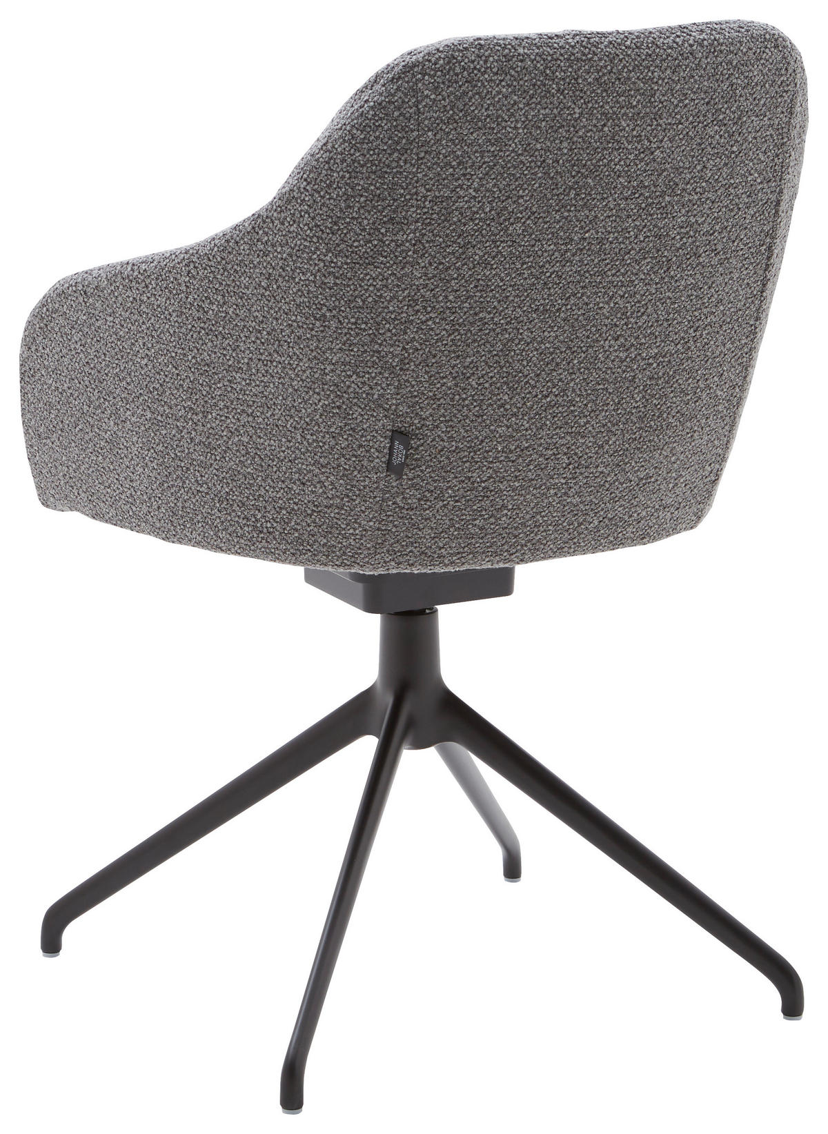 ARMLEHNSTUHL  in Aluminium Flachgewebe  - Schwarz/Grau, Design, Textil/Metall (58/83-86/60cm) - Johann Jakob