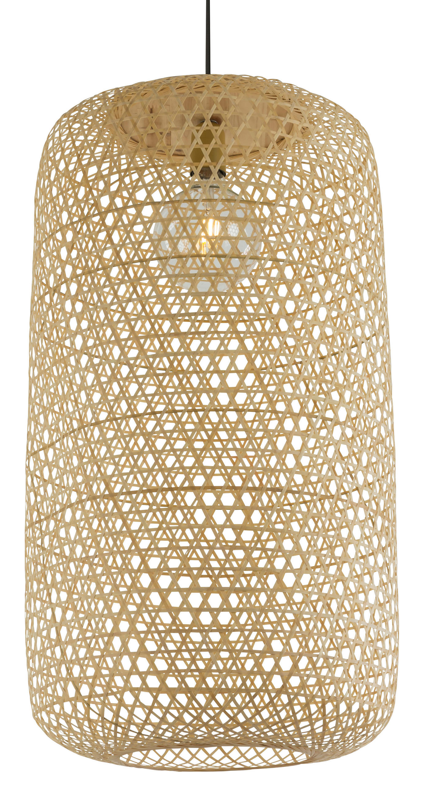 HÄNGELEUCHTE 39/132 cm   - Naturfarben, Natur, Naturmaterialien (39/132cm) - Globo