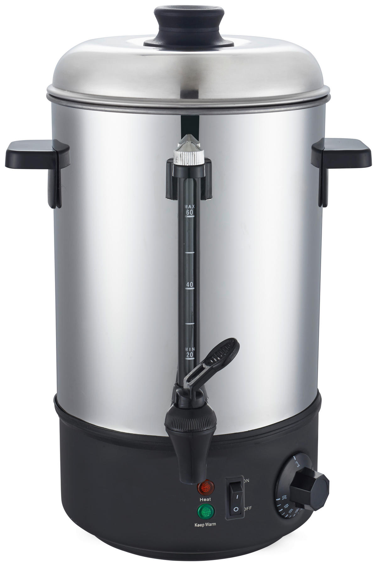 HEIßGETRÄNKESPENDER  - Edelstahlfarben/Schwarz, Basics, Metall (33,5/58cm) - Novel