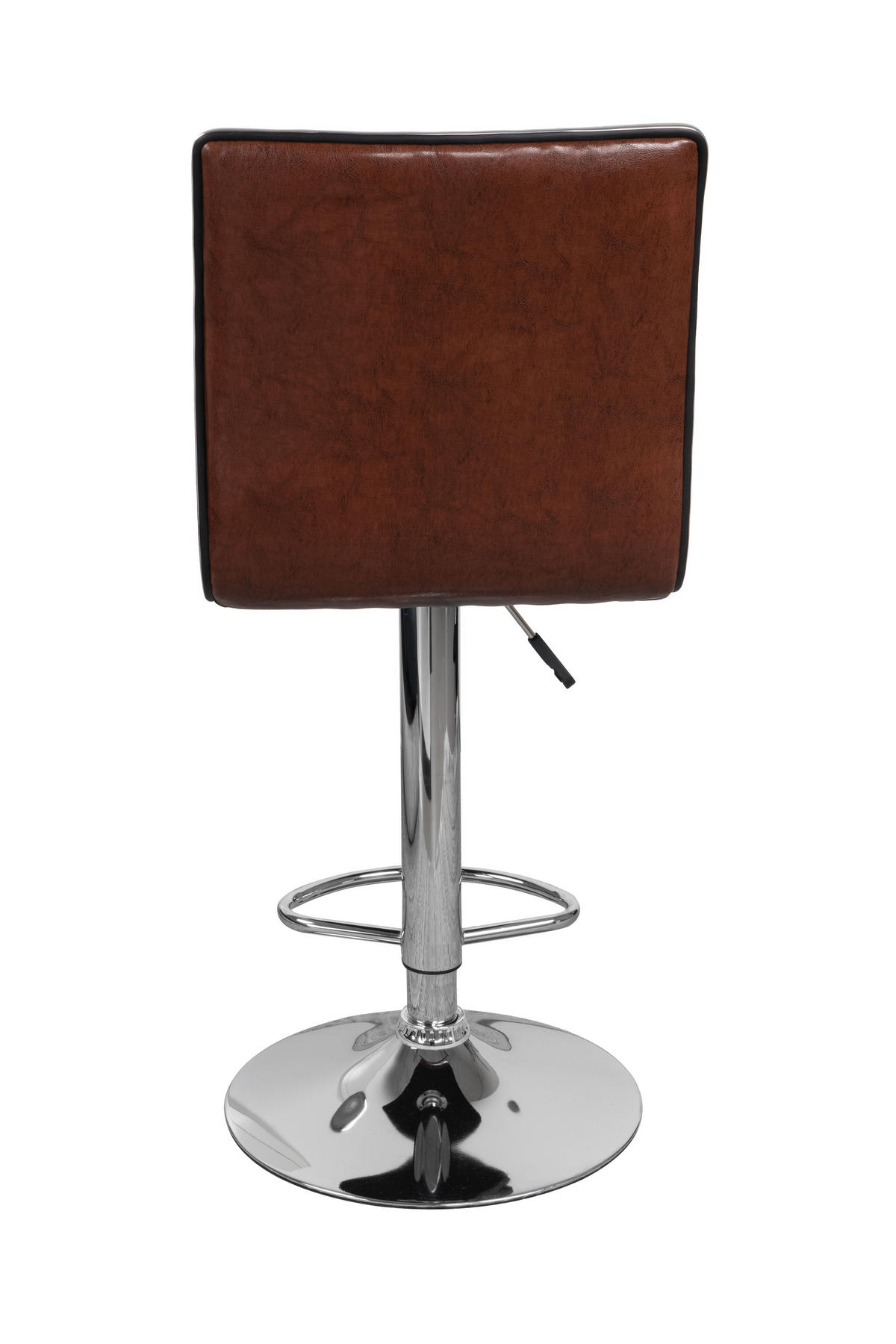 BARHOCKER-SET Braun Sitzfläche 360° drehbar, abwischbar  - Silberfarben/Braun, Design, Holz/Textil (54/95-116/41cm) - Kayoom