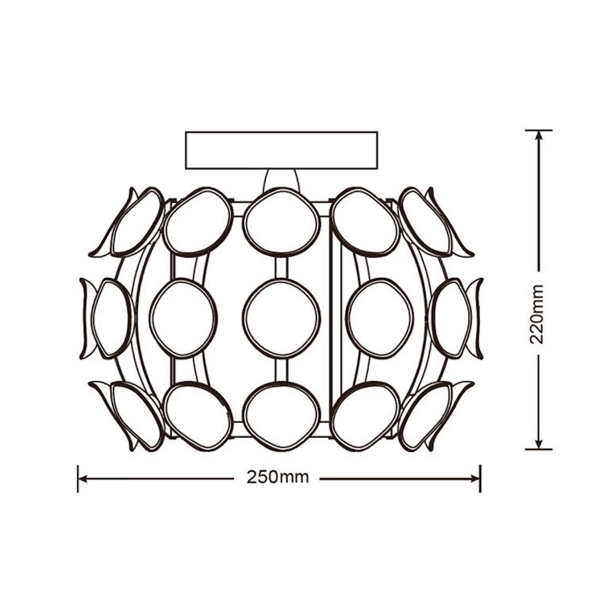 DECKENLEUCHTE  25/22 cm    - Chromfarben, Basics, Kunststoff (25/22cm)