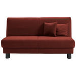 SCHLAFSOFA mit Relaxfunktion Flachgewebe Rot  - Rot/Schwarz, Design, Textil/Metall (160/85/100cm) - Carryhome