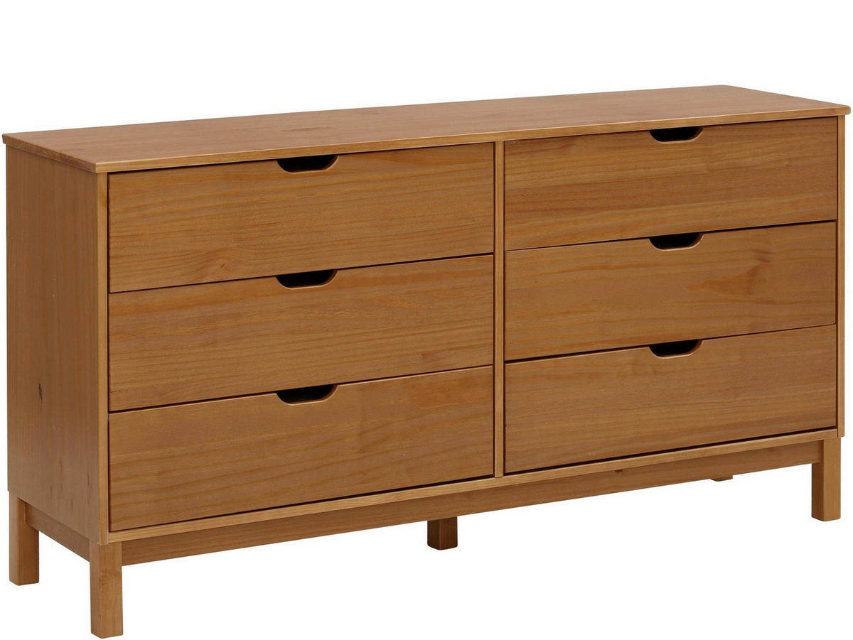 KOMMODE POZNAN, 150/75/39 cm, 6 Schublade(n)  - Naturfarben, Design, Holz (150/75/39cm) - Livetastic