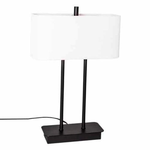 STOLNÍ LAMPA, E14, 12/56/30 cm - bílá/černá, Design, kov/textil (12/56/30cm) - By Rydéns