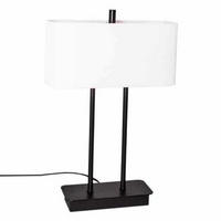 STOLNÍ LAMPA, E14, 12/56/30 cm - bílá/černá, Design, kov/textil (12/56/30cm) - By Rydéns