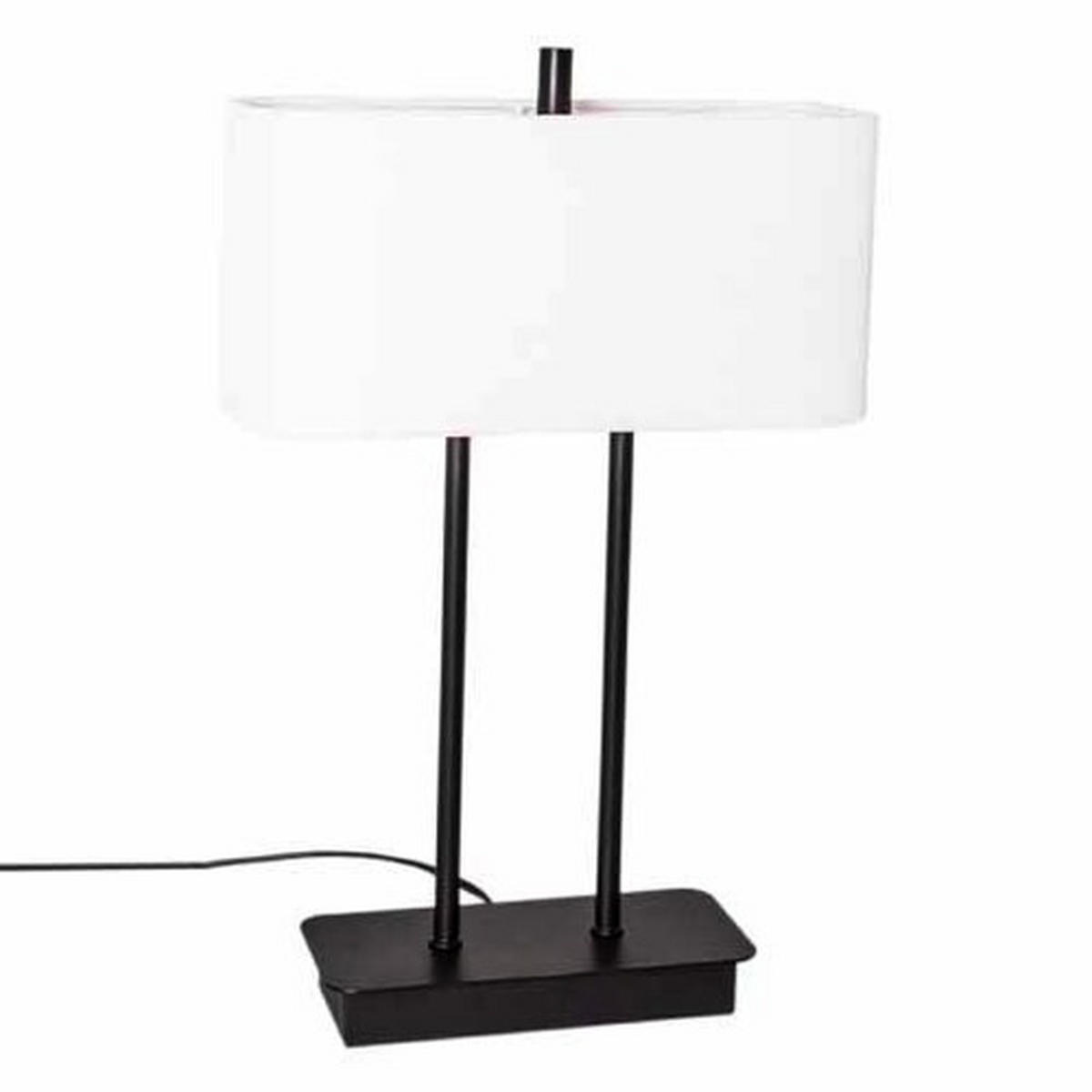 STOLNÍ LAMPA, E14, 12/56/30 cm - bílá/černá, Design, kov/textil (12/56/30cm) - By Rydéns