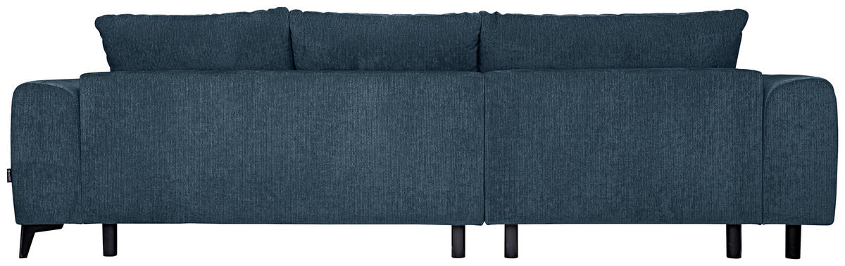 HÖRNSOFFA i chenille blå  - blå/svart, Klassisk, textil/plast (222/279cm) - MID.YOU