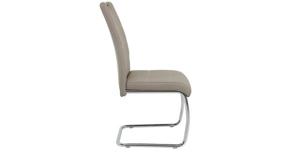 SCHWINGSTUHL in Lederlook - Chromfarben/Weiß, Design, Textil/Metall (43/98/59cm) - Carryhome