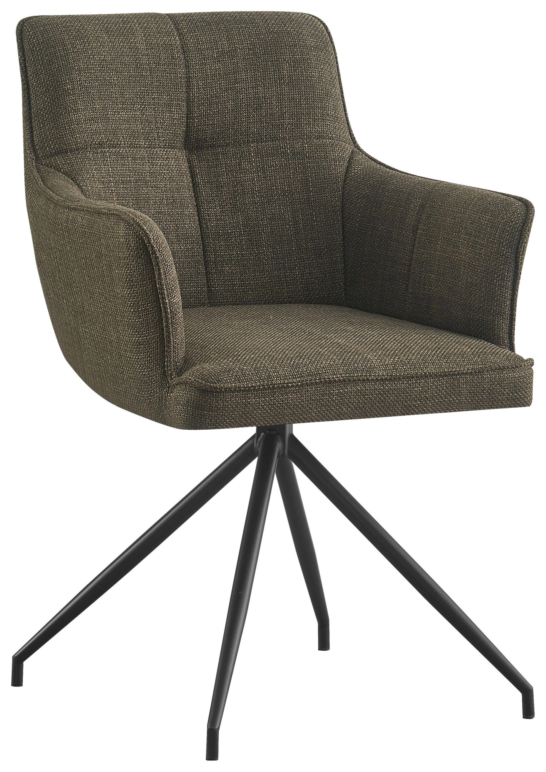 Novel ŽIDLE S PODRUČKAMI, železo, tkaná látka, zelená, černá