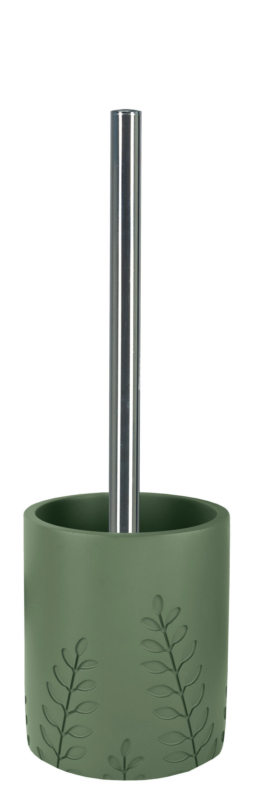 GARNITURA TOALETNE ČETKE  zelena  prirodni materijali  BRACE  - zelena/boje aluminija, Basics, metal/plastika (10,6/39/10,6cm) - Kleine Wolke