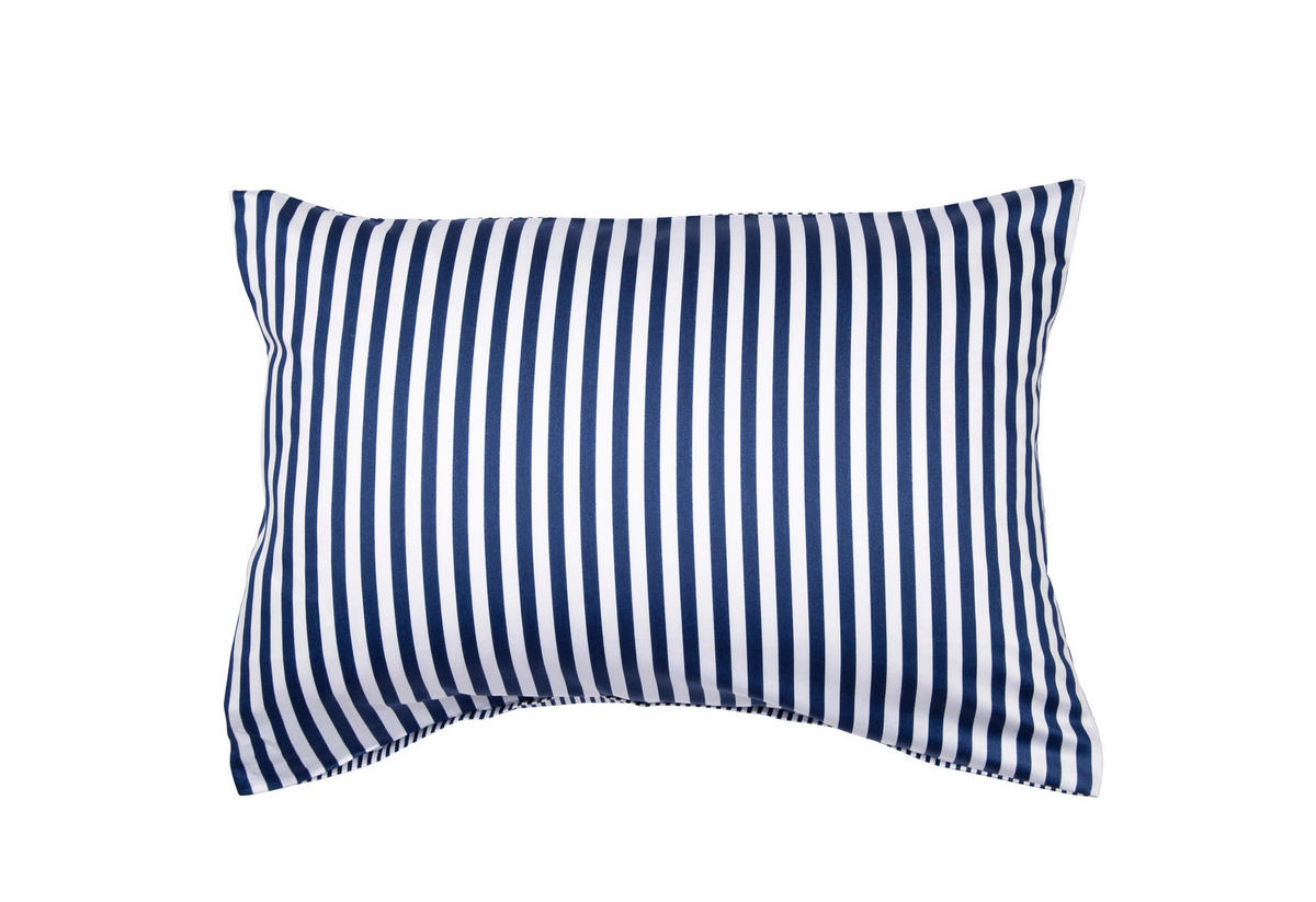 KISSENBEZUG Giorgio 40/60 cm  - Weiß/Dunkelblau, KONVENTIONELL, Textil (40/60cm) - Janine