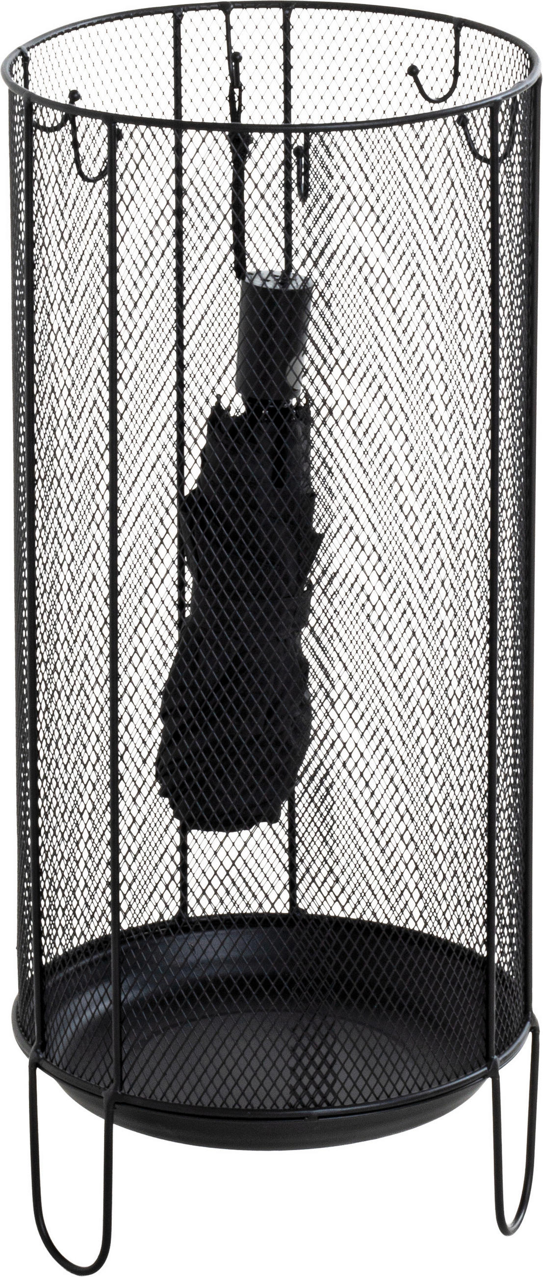 SCHIRMSTÄNDER - Schwarz, Design, Metall (26/48/26cm)