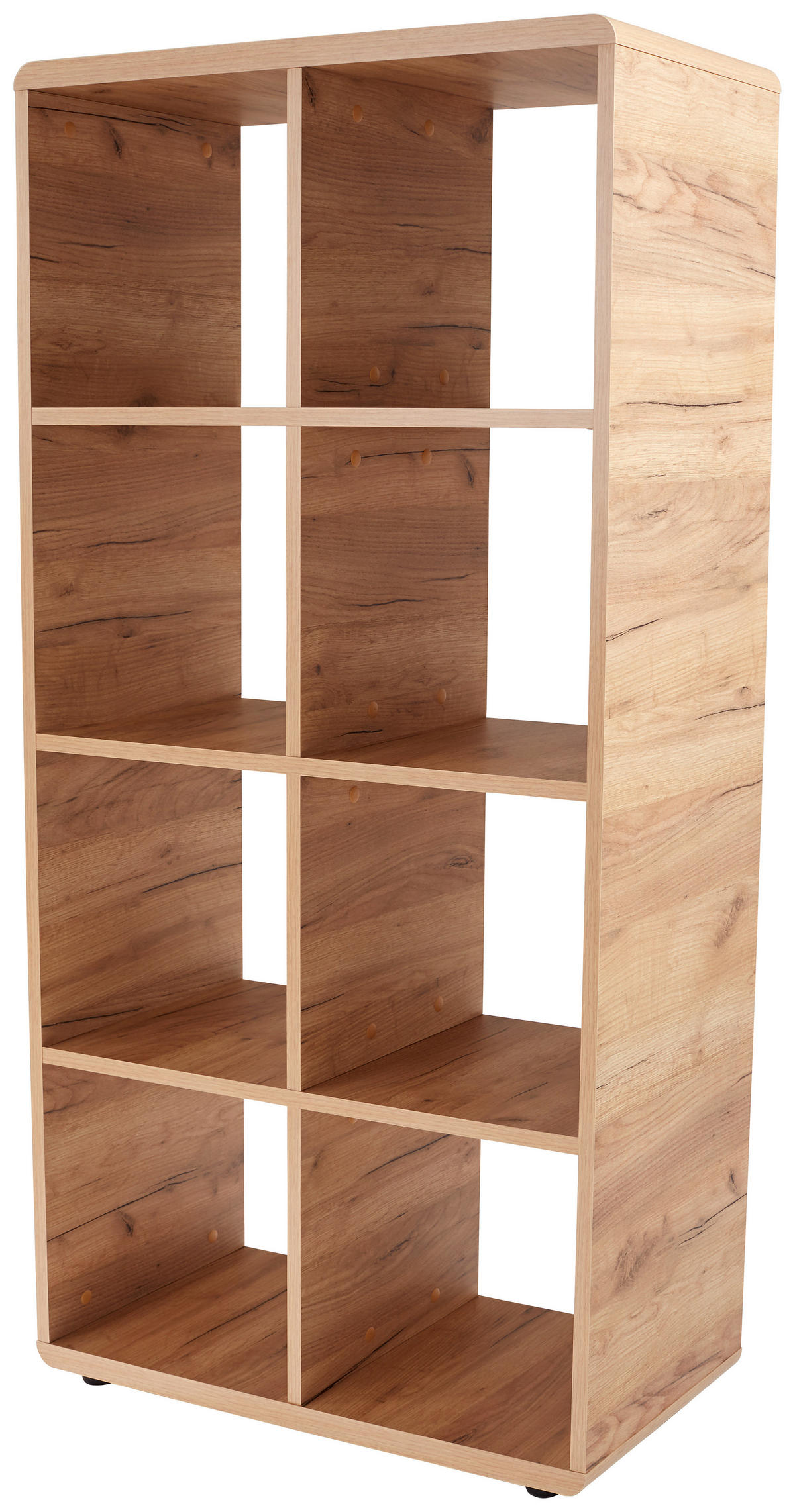 REGAL 73,2/145/35 cm barve hrasta  - črna/barve hrasta, Konvencionalno, umetna masa/leseni material (73,2/145/35cm) - Xora