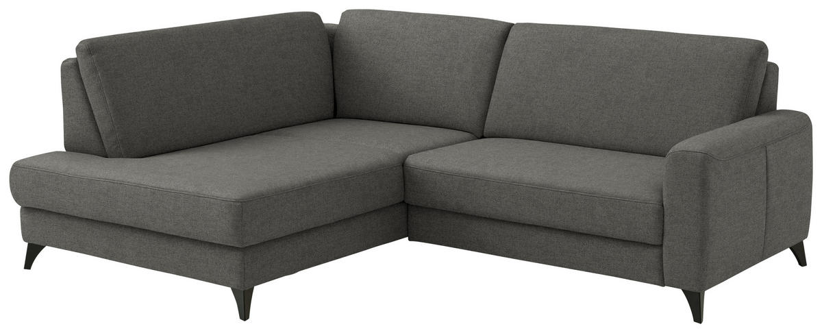ECKSOFA  Chenille Grau  - Schwarz/Grau, Design, Textil/Metall (182/239cm) - Beldomo Comfort