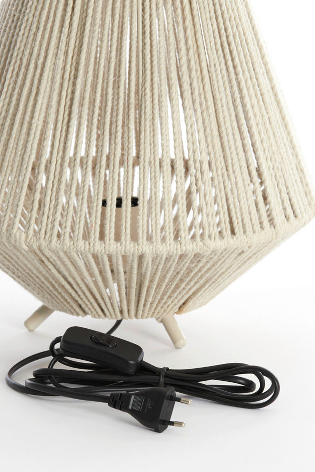 TISCHLEUCHTE Felida 28/32 cm   - Creme, Basics, Textil/Metall (28/32cm) - Light & Living