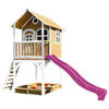 SPIELHAUS SARAH 370/291/191 cm  - Lila/Braun, KONVENTIONELL, Holz/Kunststoff (370/291/191cm) - Ambia Garden