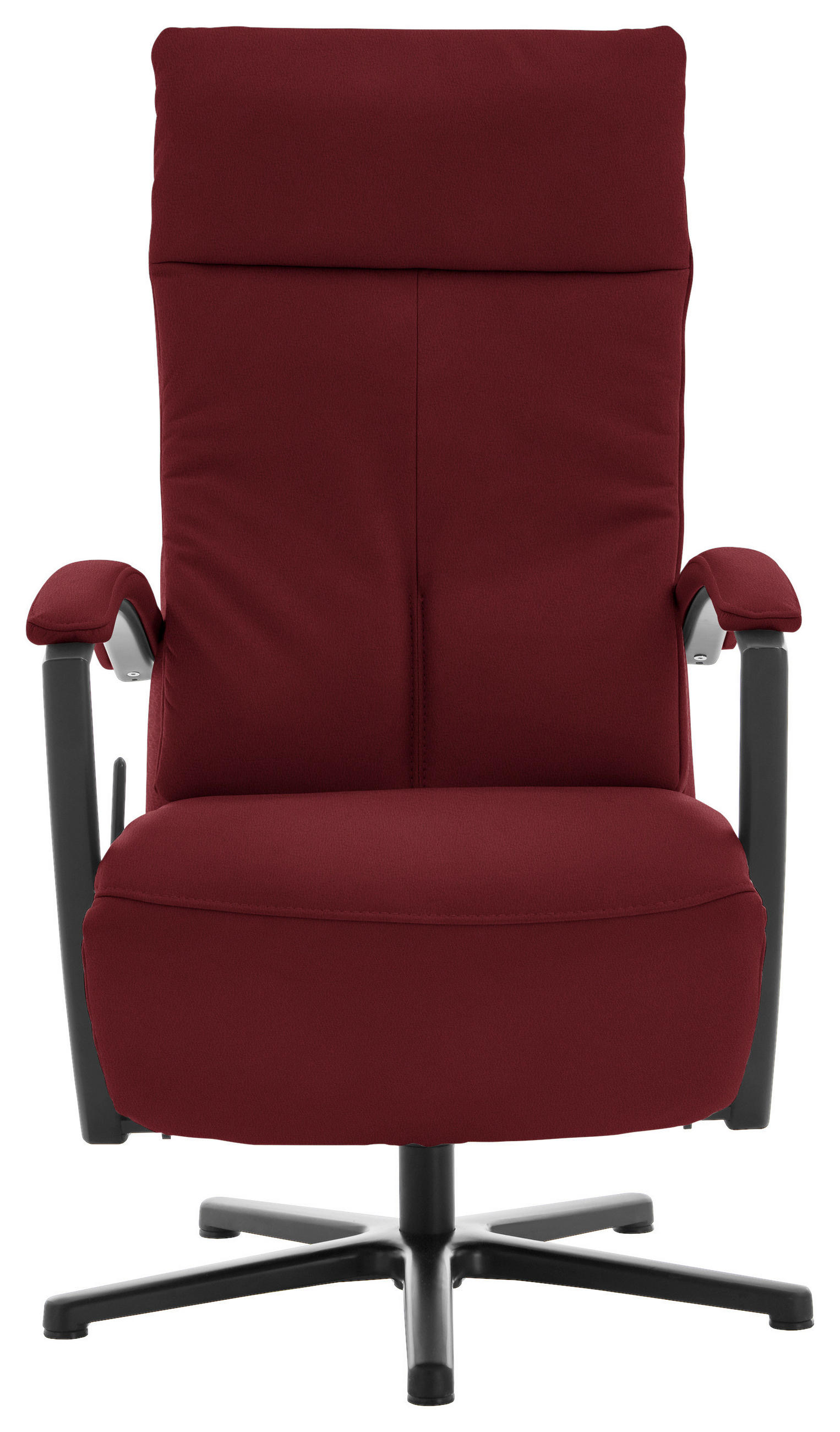 RELAXSESSEL in Leder Rot  - Rot/Schwarz, Design, Leder/Metall (76/112/83cm) - Beldomo Speed