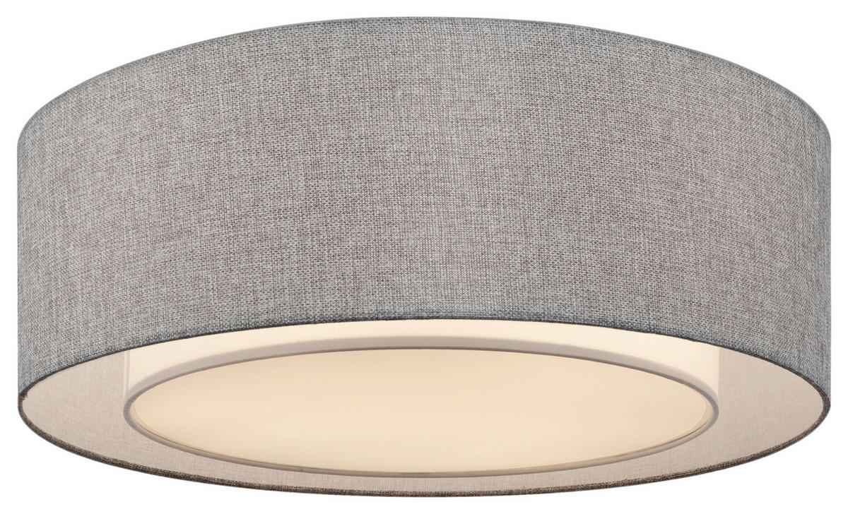 DECKENLEUCHTE 60 W     - Chromfarben/Grau, Basics, Textil/Metall (52/17,5/52cm) - MAYTONI