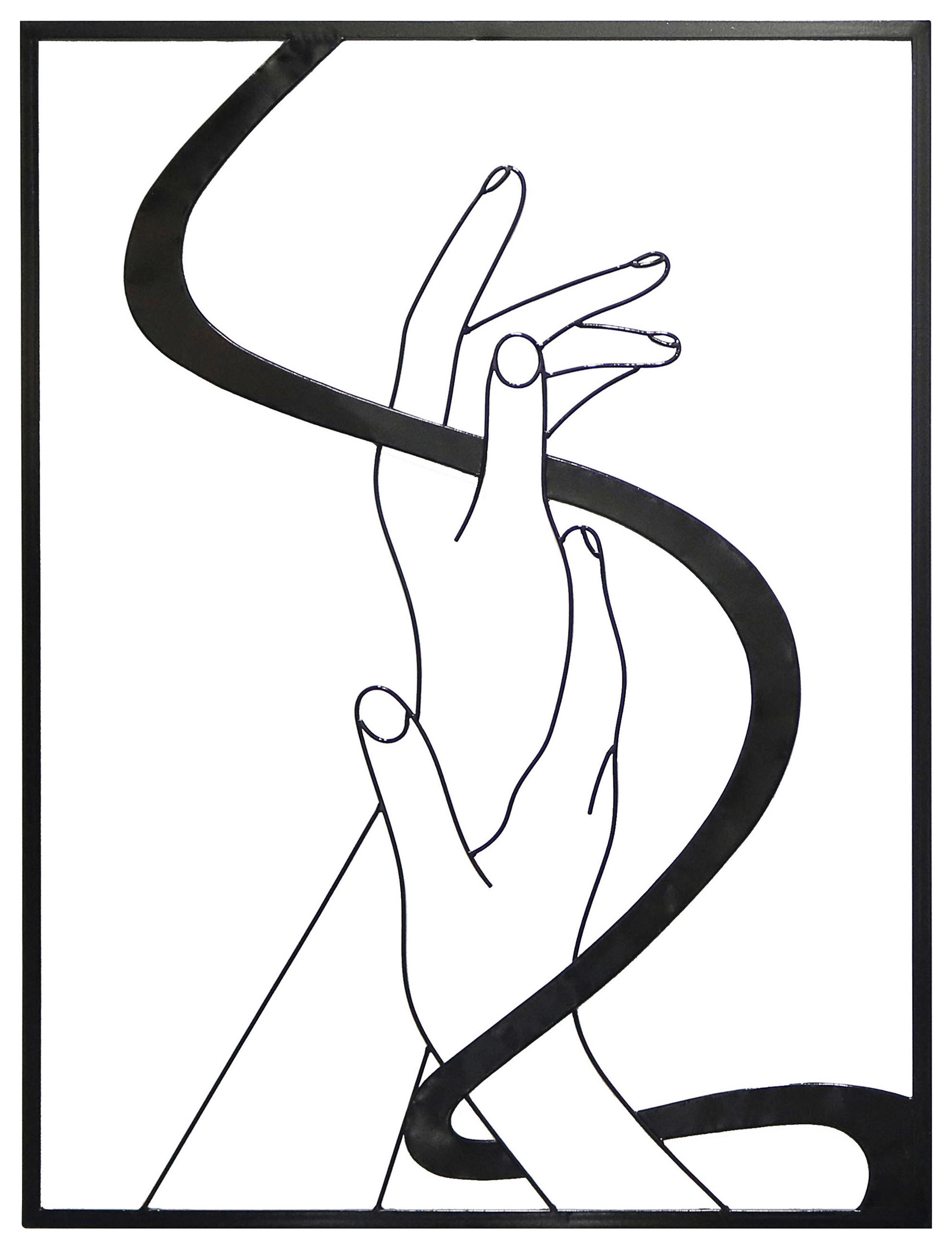 VÄGGDEKORATION 60/80 cm    - svart, Trend, metall (60/80cm) - Ambia Home