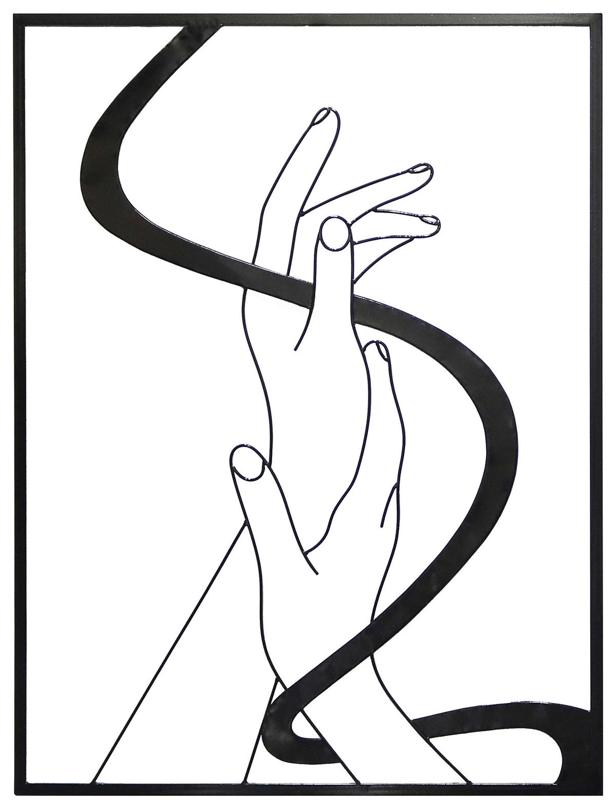 FALI DEKORÁCIÓ - fekete, Trend, fém (60/80cm) - Ambia Home