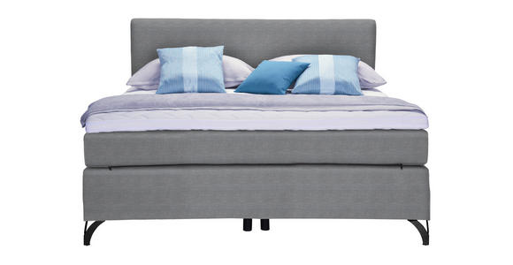 BOXSPRINGBETT 120/200 cm  in Grau  - Schwarz/Grau, KONVENTIONELL, Textil/Metall (120/200cm) - Esposa