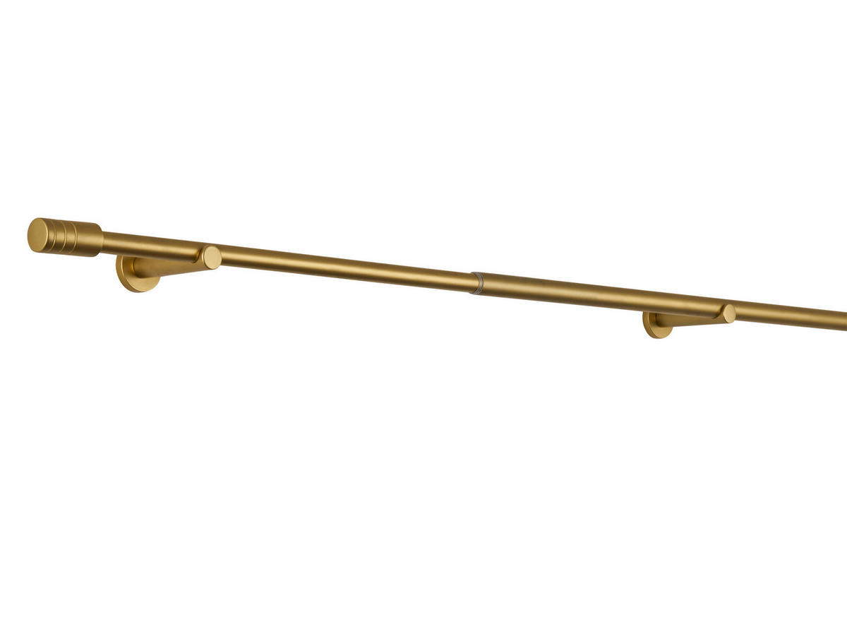 VORHANGSTANGENSET  120 cm  - Goldbraun, Basics, Metall (120cm)