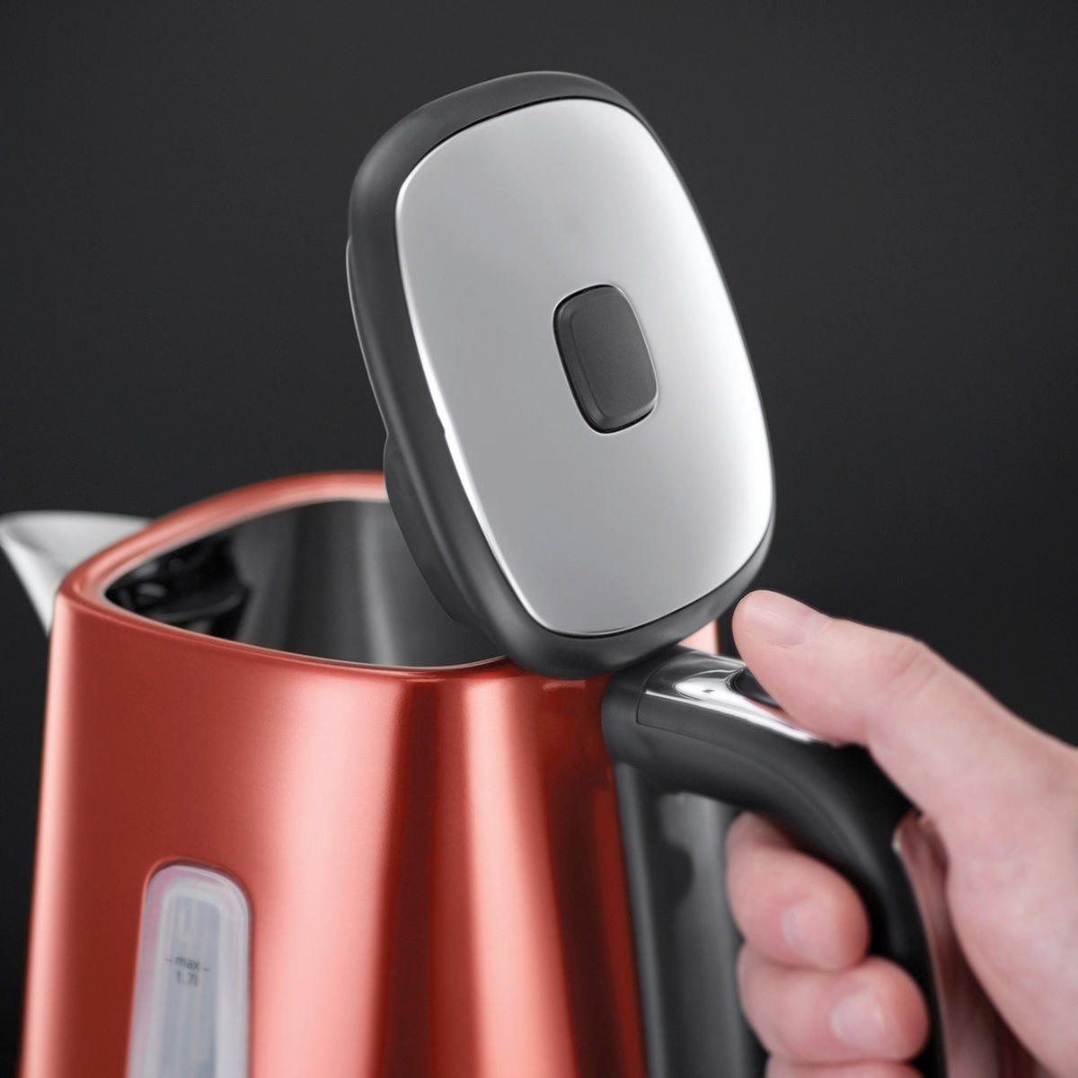 WASSERKOCHER Wasserkocher 1,7 l  - Rot, Basics, Kunststoff (16/24,5/22,5cm) - Russell Hobbs