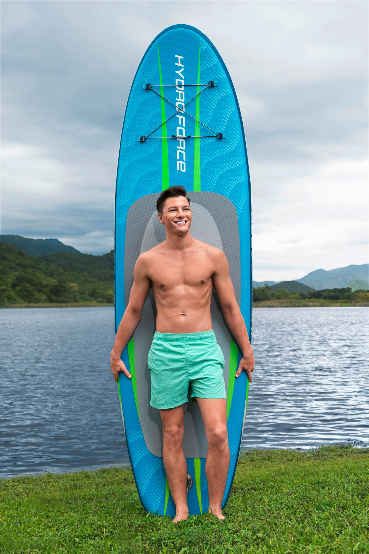 STAND-UP PADDLE BOARD HYDRO-FORCE  - Blau/Grau, KONVENTIONELL, Kunststoff/Metall (274/76/12cm) - Bestway