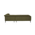 ECKSOFA in Webstoff Olivgrün  280/205 cm  - Schwarz/Olivgrün, Design, Textil/Metall (280/205cm) - Xora