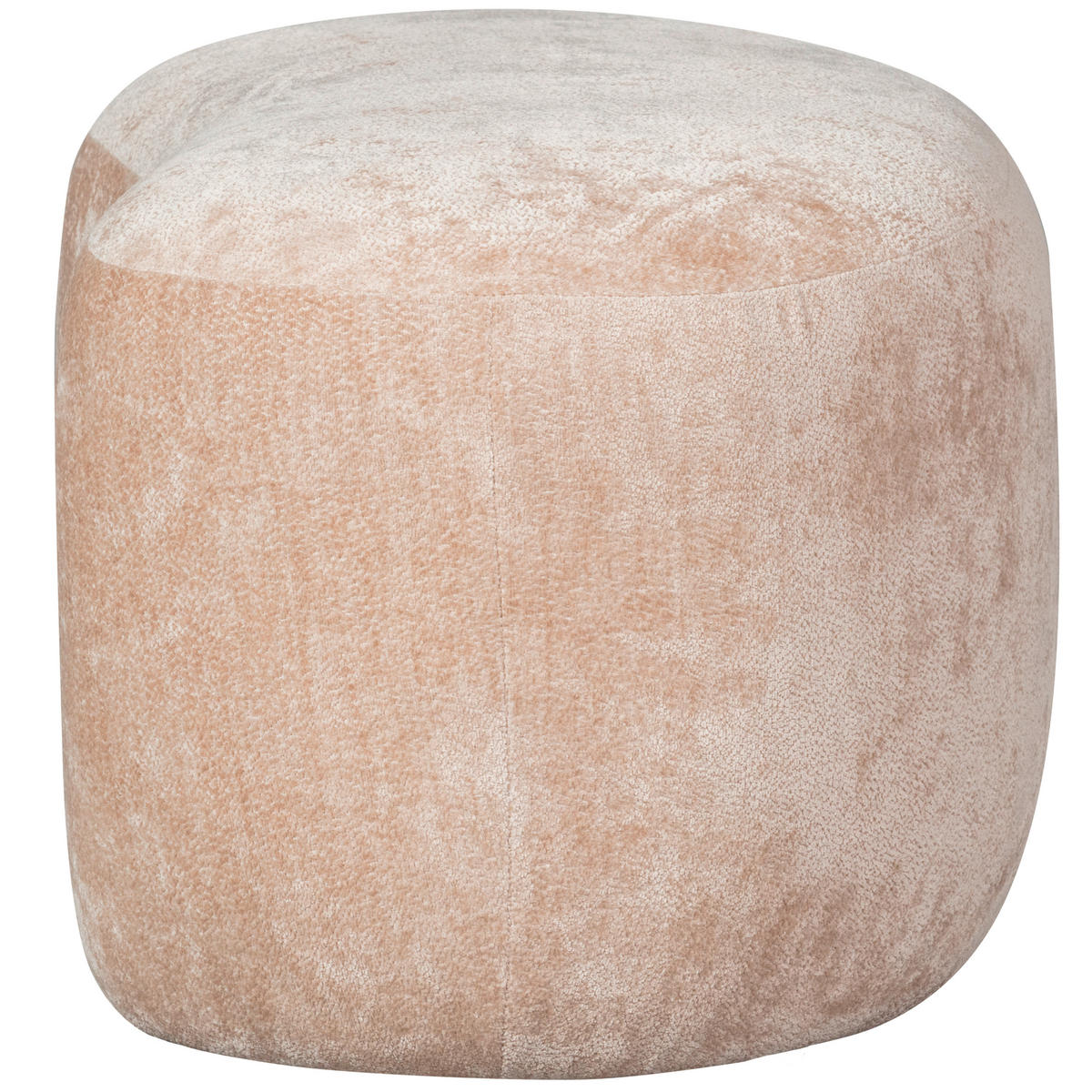 HOCKER Chenille Naturfarben  - Naturfarben, Design, Textil (73/43/51cm) - Livetastic