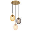HÄNGELEUCHTE 36/120 cm    - Weiss/Goldfarben, Basics, Glas/Textil (36/120cm) - Globo