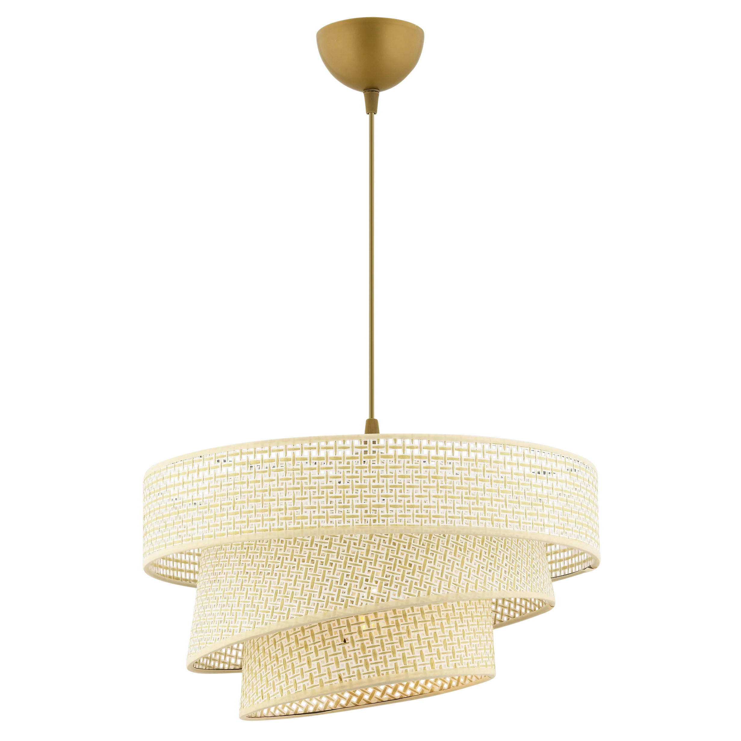 HÄNGELEUCHTE 40/72 cm   - Creme, Design, Textil/Metall (40/72cm) - P & B