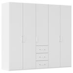 DREHTÜRENSCHRANK  in Weiß  - Weiß, Design, Holzwerkstoff/Kunststoff (251/223/60cm) - Novel
